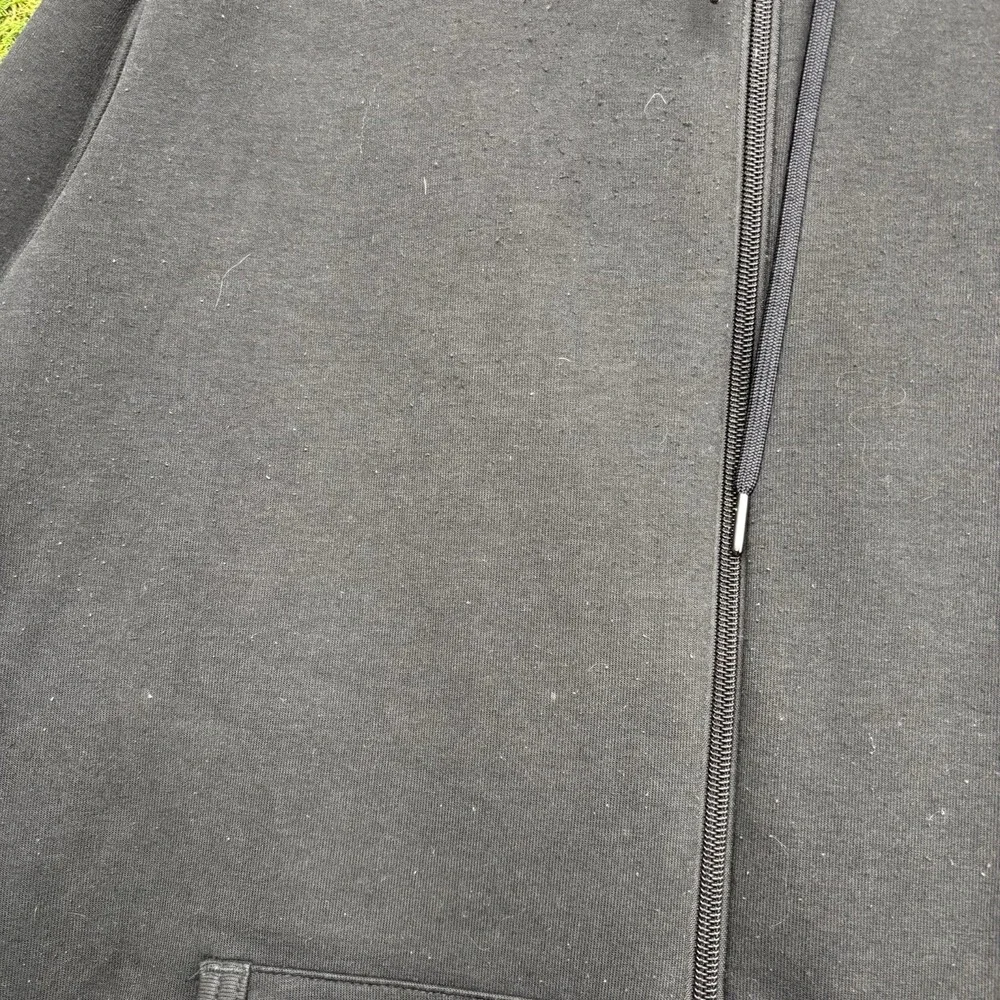 Vintage Polo Ralph Lauren Hoodie Mens XL Black Y2K Fleece Zip Up Sweater Jacket